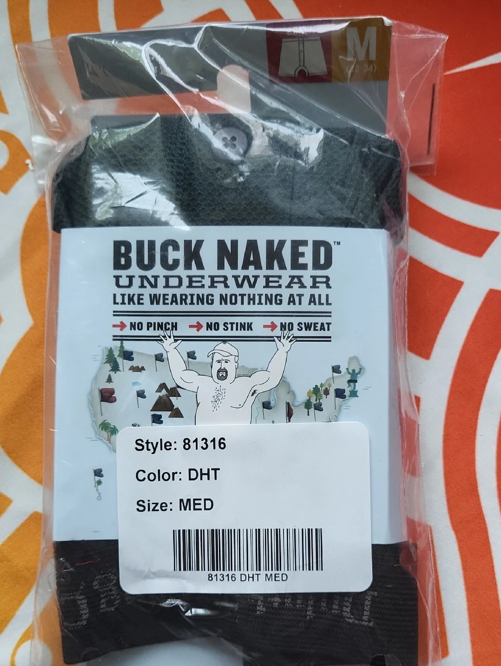 NWT Buck Naked Performance Boxers - Dark Gray